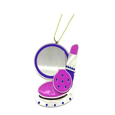 Hot-sell Ornaments Home Custom Christmas Tree Decoration Lipstick Girly Heart Garden Ornament