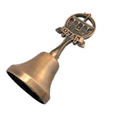 Custom Top Quality Tourist Souvenirs Supplier Metal Handle Oman Souvenir Metal Dinner Bell