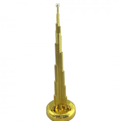 Custom Countries Dubai Burj Khalifa Famous Metal Souvenir Miniature Buildings Model