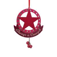 Custom die-cast Christmas five-pointed star red Christmas tree pendant for decoration